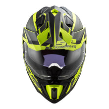 Load image into Gallery viewer, LS2 MX701 Explorer Alter Helmet - Matte Black / Hi-Vis Yellow 06