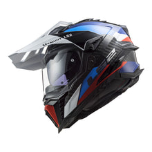 Load image into Gallery viewer, LS2 MX701 Explorer Carbon Frontier Helmet - Black / Blue