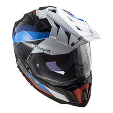 Load image into Gallery viewer, LS2 MX701 Explorer Carbon Frontier Helmet - Black / Blue