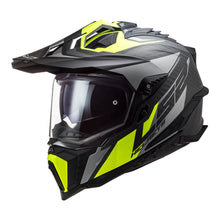 Load image into Gallery viewer, LS2 MX701 Explorer Carbon Focus Helmet - Matte Titanium / Hi-Vis Yellow