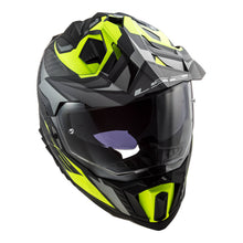 Load image into Gallery viewer, LS2 MX701 Explorer Carbon Focus Helmet - Matte Titanium / Hi-Vis Yellow