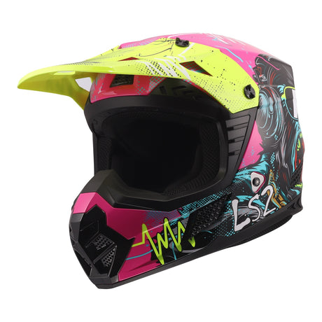 LS2 MX706J COZ Gorilla Junior Helmet - Gloss Purple