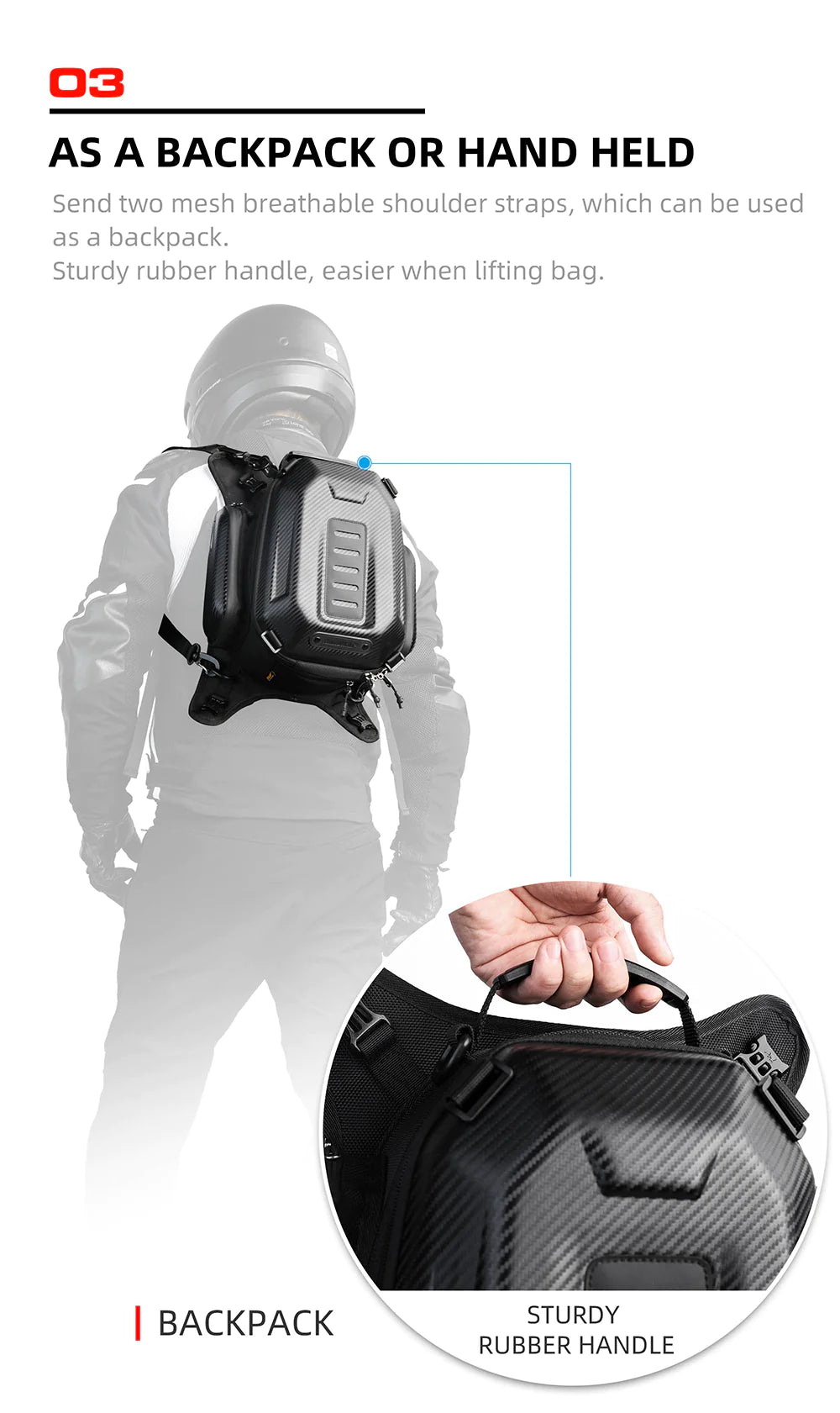 Rhinowalk Hard Shell Tank Bag