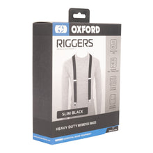Load image into Gallery viewer, Oxford Riggers Braces Slim Black