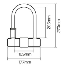 Load image into Gallery viewer, Oxford Magnum U-Lock (170X285MM) with Bracket