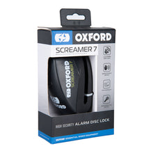 Load image into Gallery viewer, Oxford Screamer 7 Alarm Disc Lock - Black / Black