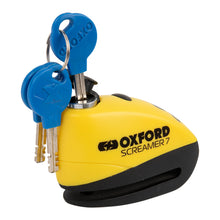 Load image into Gallery viewer, Oxford Screamer 100db Alarm Disc Lock - Yelow / Black