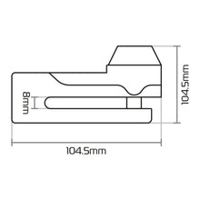 Load image into Gallery viewer, Oxford Titan 10mm Pin Disc Lock - Black, includes pouch
