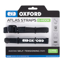 Load image into Gallery viewer, Oxford Atlas G-Hook 17mm X 2.0m Black (Pair)