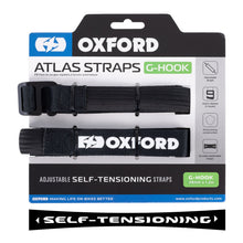 Load image into Gallery viewer, Oxford Atlas G-Hook 26mm X 1.2m Black (Pair)