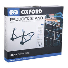 Load image into Gallery viewer, Oxford Black Rear Paddock Stand (with L &amp; U lifters)