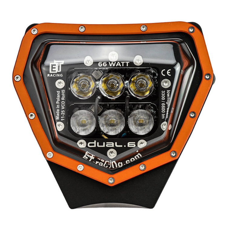 Dual.6 Headlight for KTM 150-500cc TBI/ EXC/EXC-F/XC/XC-F  2024 up