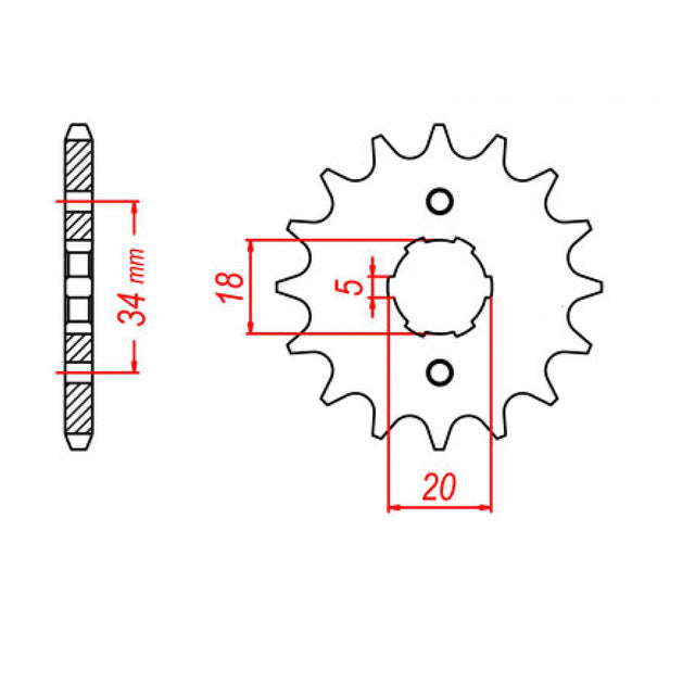 MTX 264 Steel Front Sprocket #428 (10-360)
