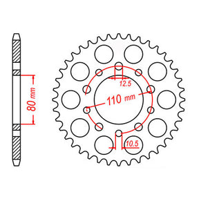 MTX 1332 Steel Rear Sprocket #525 (11-MW3)