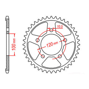 MTX 702 Steel Rear Sprocket #525 (11-702)
