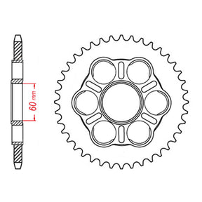 MTX 50801 Steel Rear Sprocket #525 (11-50801)