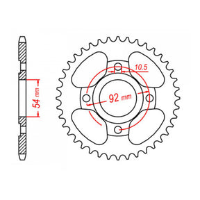 MTX 835 Steel Rear Sprocket #428 (11-5H0)