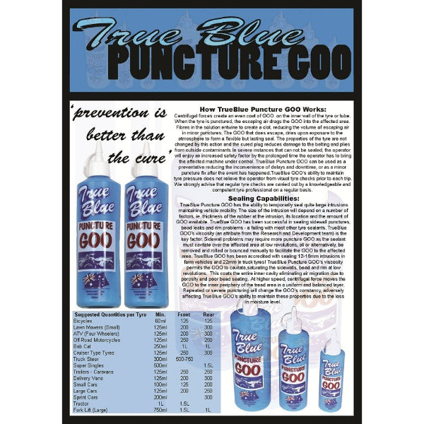 Tyre Sealant True Blue Goo 500ml