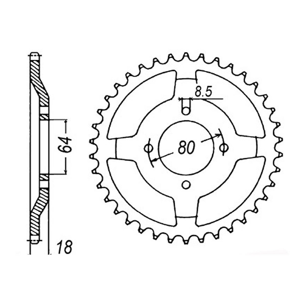 XAM Sprocket Kit Yamaha AG100 14/51