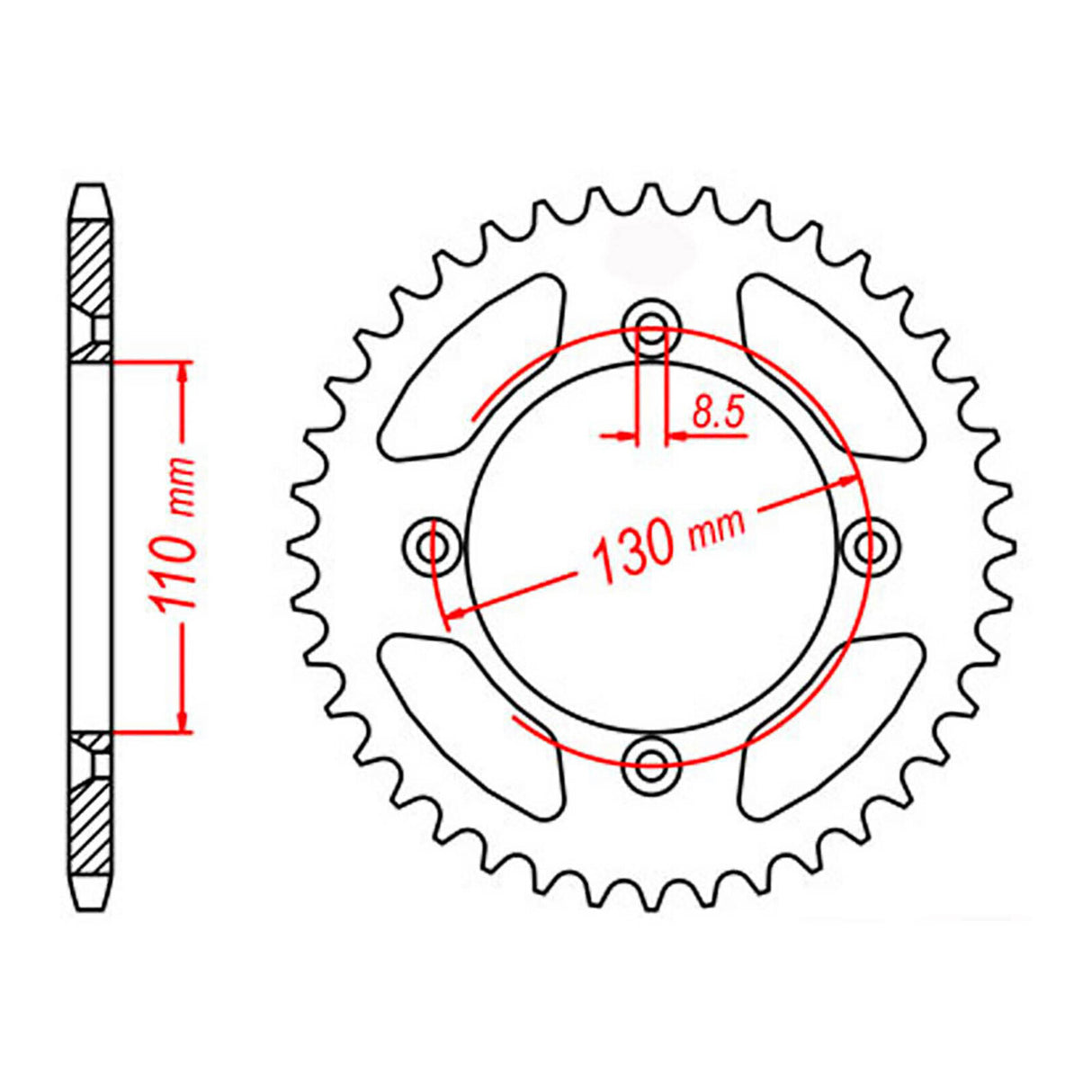 XAM Sprocket Kit Honda CRF150r 07-16 15/50