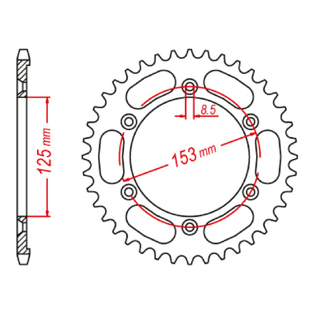 XAM Sprocket Kit Honda XR90L '17- 15/52 (OE#428) O-Ring