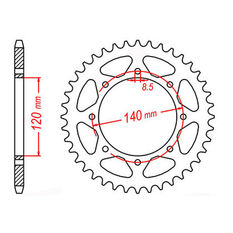 XAM Sprocket Kit Kawasaki KLR650 '22-'24 X-Ring - Gold 15/43