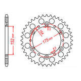 XAM Sprocket Kit Yamaha YZ250 '94-'97 13/49