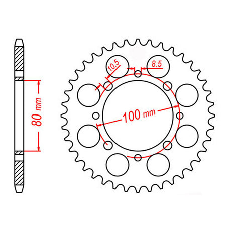 XAM Sprocket Kit Suzuki GN250 HD 15/41
