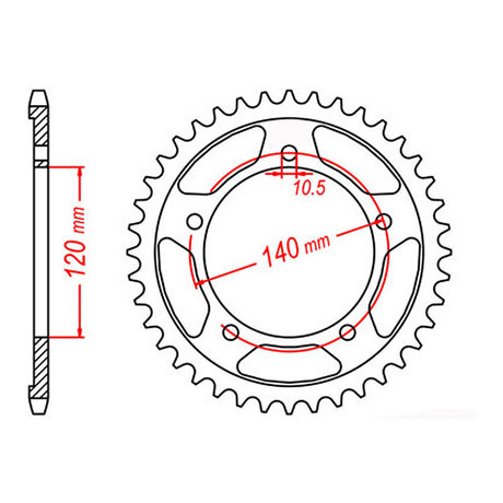 XAM Sprocket Kit Suzuki SV1000S X-Ring 17/40