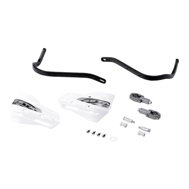 Zeta Armour XC Handguard Kit for 22.2mm Handlebars - Black / White
