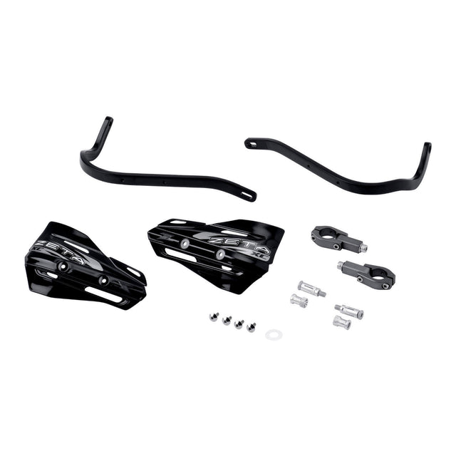 Zeta Armour XC Handguard Kit for 28.6mm Handlebars - Black / Black