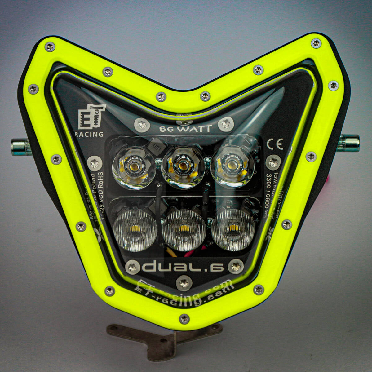 Dual.6  Headlight for Sherco 2024+ Fluro