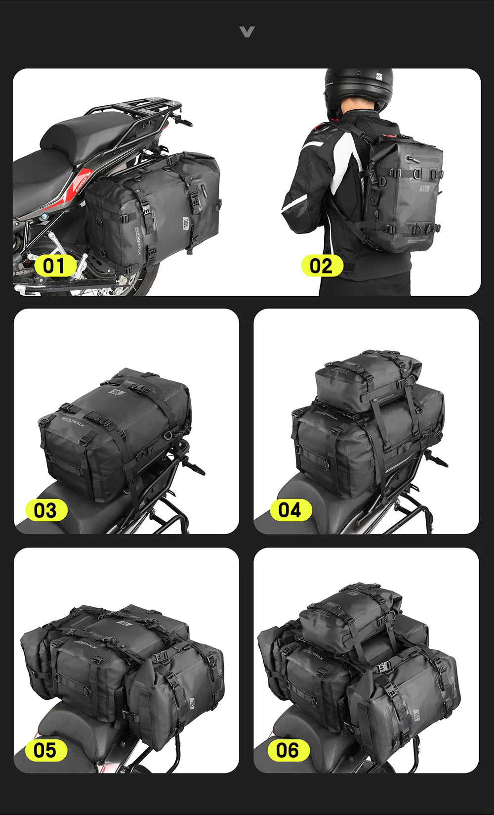 Rhinowalk 30L ADV Pannier & Rear Bag