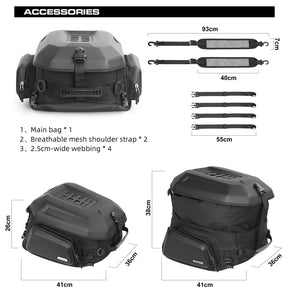 Hard Shell Tail Bag 23L-35L Expandable