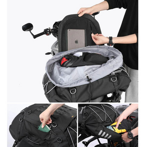 Motorcycle Tail Rear Bag 35L-50L Expandable