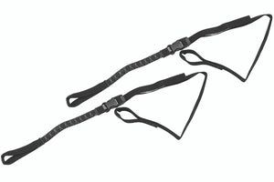 Rok Straps - Motorcycle adjustable stretch strap (Pair) Black